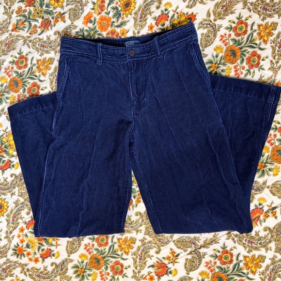 Vintage Polo Ralph Lauren Kids Navy Blue Corduroy Pants Size 14 - Picture 4 of 5